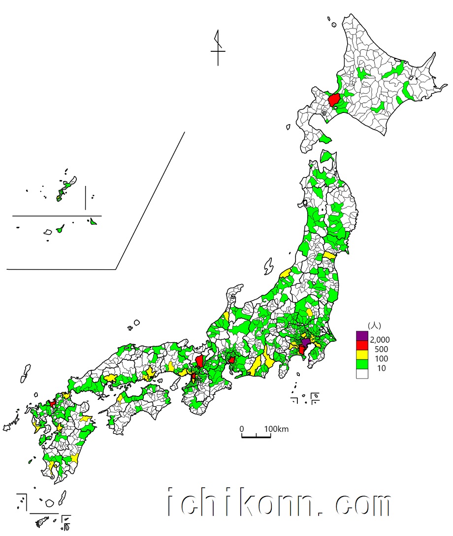 【市町村別】出会いの難易度