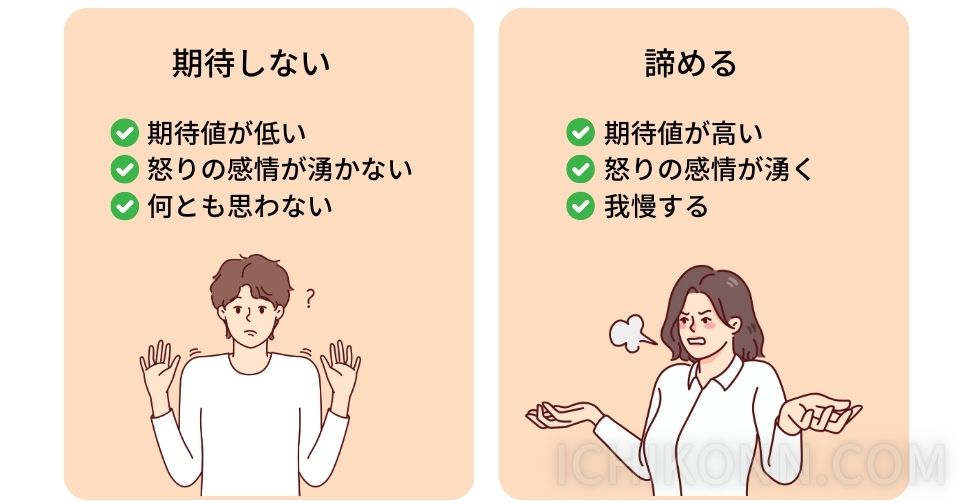 「期待しない」と「諦める」の違い