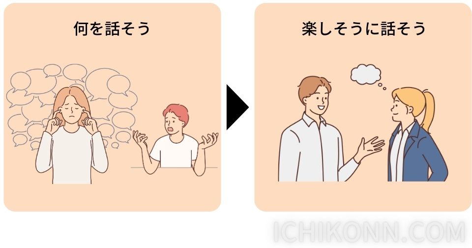 「何を話そう」ではなく「楽しそうに話そう」を意識すること