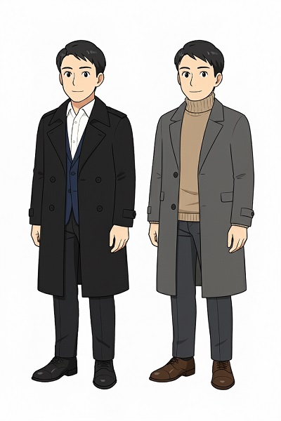 冬はコート+スマートカジュアル