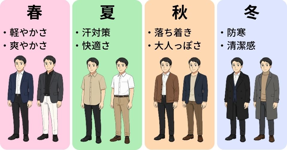 【季節別】お見合いにおすすめの男性の服装