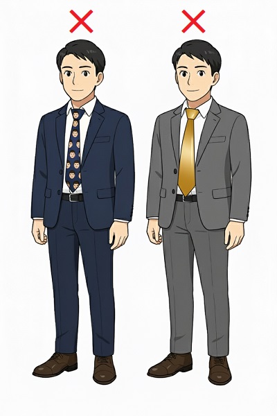 ネクタイのNG例