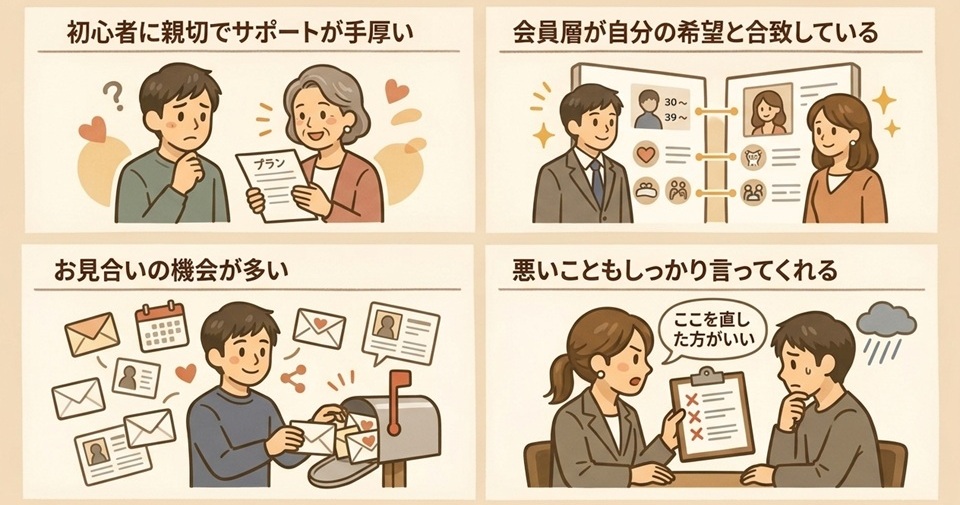 お見合いの成立率を高める結婚相談所の選び方