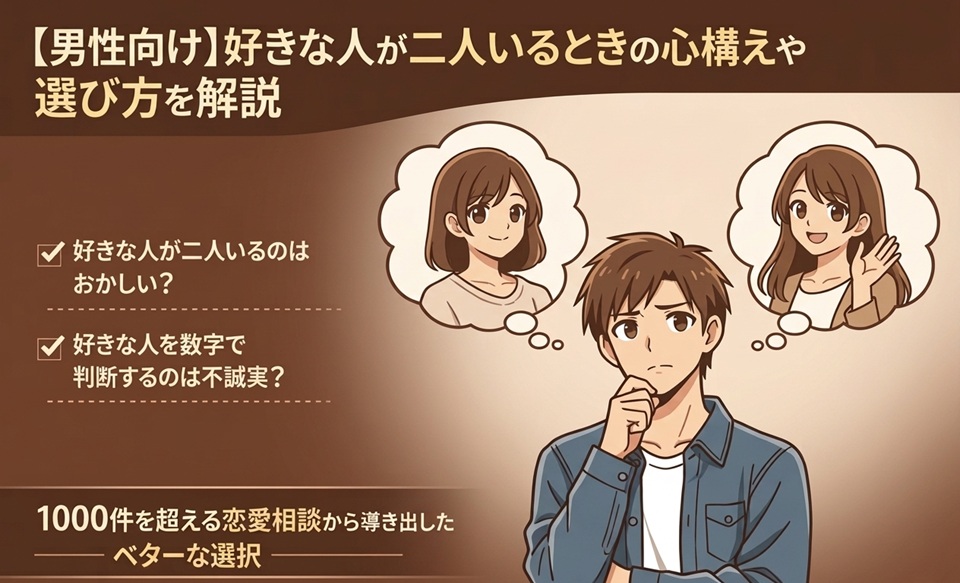 好きな人が二人いるのはおかしい？迷った時の心構えや本命の選び方を解説