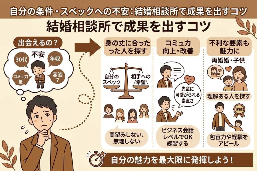 自分の条件・スペックへの不安