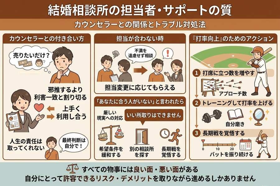 結婚相談所の担当者・サポートの質