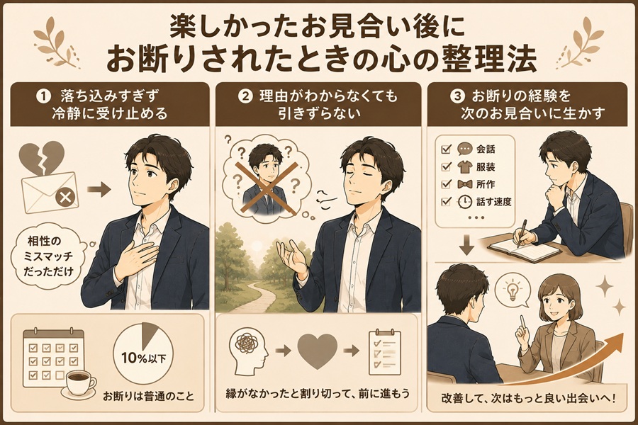 お見合いお断り後の心の整理のイメージ