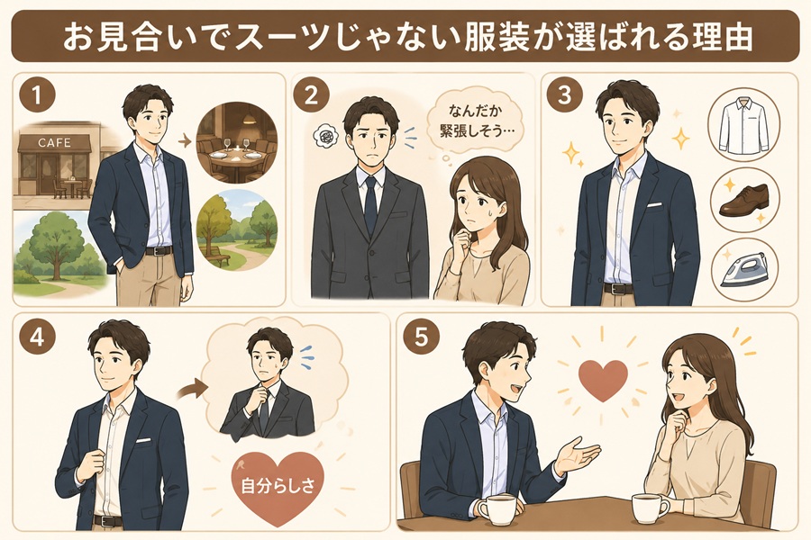 お見合いでスーツじゃない服装が選ばれる理由