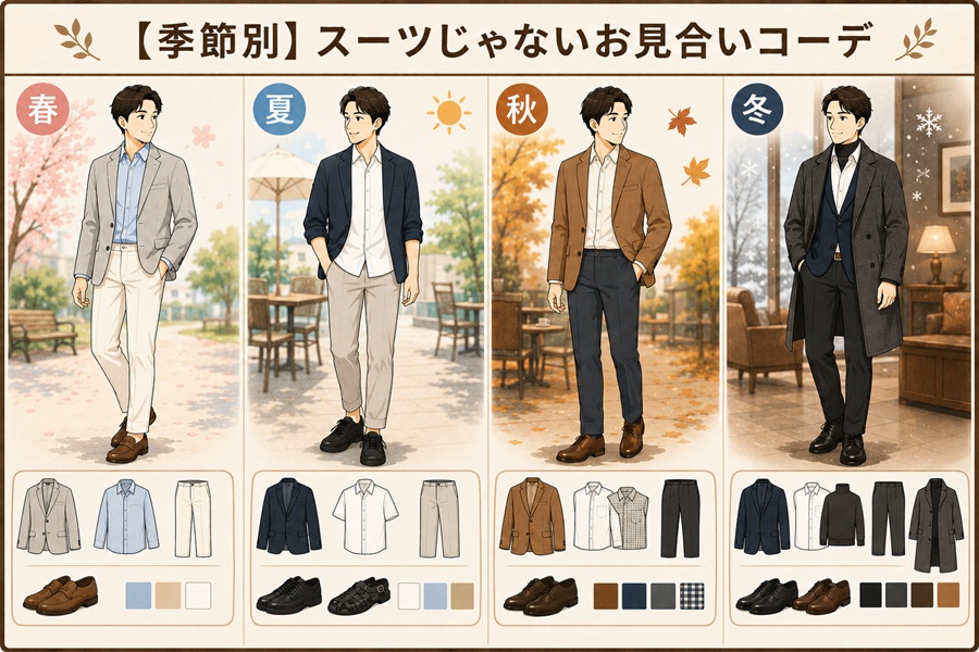 【季節別】スーツじゃないお見合いコーデ