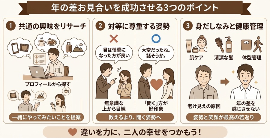 お見合いで年の差を活かした成功のポイント3選