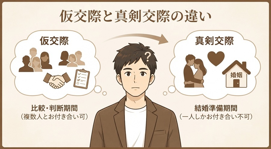 仮交際と真剣交際の違い