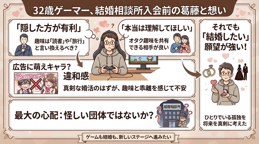 入会前|32歳・年収420万・ゲーマーが相談所に申し込むまで