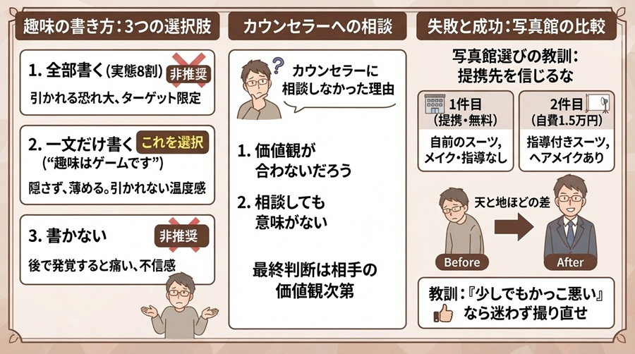 入会直後|プロフィールと写真をどう作ったか
