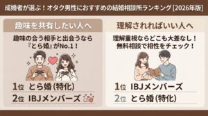 【2026年版】成婚者が選ぶ、オタク男性におすすめの結婚相談所ランキング